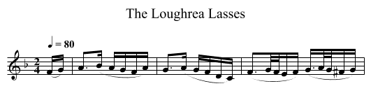 The Loughrea Lasses - staff notation