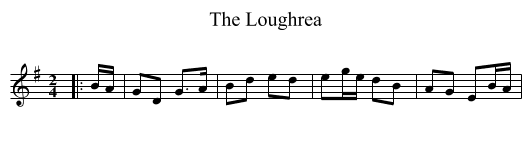 The Loughrea - staff notation