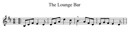 The Lounge Bar - staff notation
