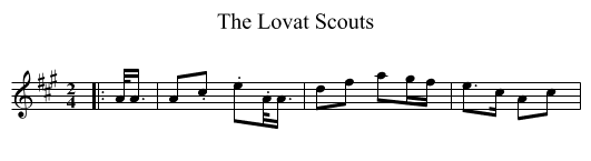 The Lovat Scouts - staff notation
