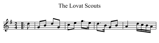 The Lovat Scouts - staff notation
