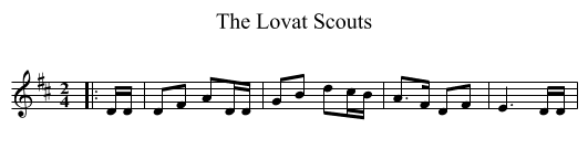 The Lovat Scouts - staff notation