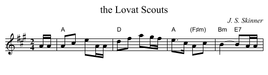 the Lovat Scouts - staff notation