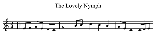 The Lovely Nymph - staff notation