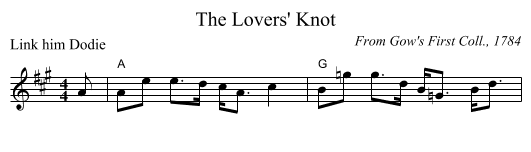 The Lovers' Knot - staff notation