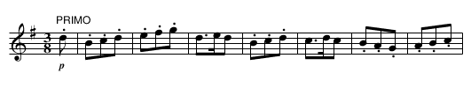 THE LOVER'S WALTZ - staff notation
