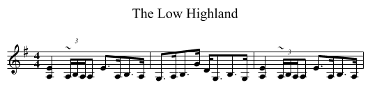 The Low Highland - staff notation