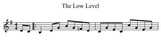 The Low Level - staff notation