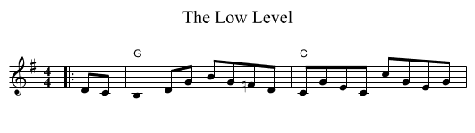 The Low Level - staff notation