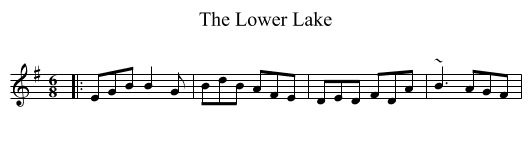 The Lower Lake - staff notation