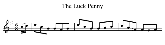 The Luck Penny - staff notation