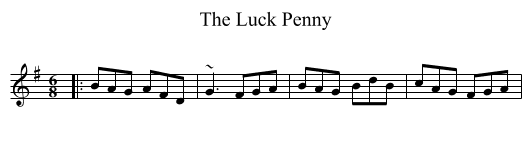 The Luck Penny - staff notation
