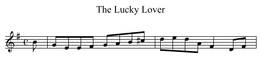 The Lucky Lover - staff notation
