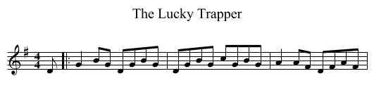 The Lucky Trapper - staff notation
