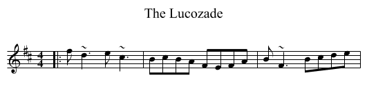 The Lucozade - staff notation