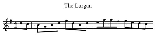 The Lurgan - staff notation