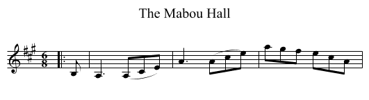 The Mabou Hall - staff notation