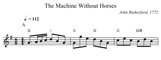 The Machine Without Horses - staff notation