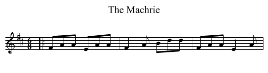 The Machrie - staff notation