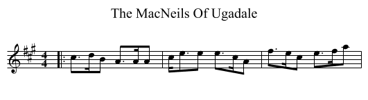 The MacNeils Of Ugadale - staff notation
