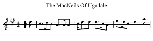The MacNeils Of Ugadale - staff notation