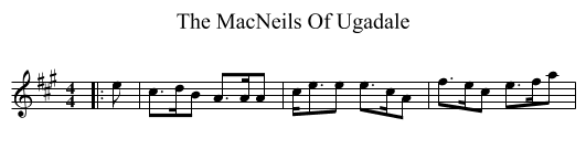 The MacNeils Of Ugadale - staff notation