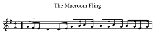 The Macroom Fling - staff notation