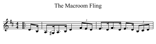 The Macroom Fling - staff notation