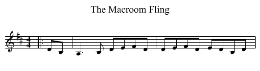The Macroom Fling - staff notation