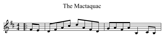 The Mactaquac - staff notation