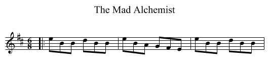 The Mad Alchemist - staff notation
