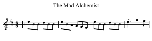 The Mad Alchemist - staff notation