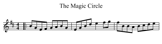 The Magic Circle - staff notation