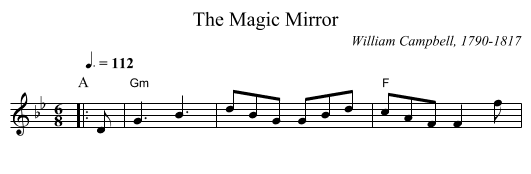 The Magic Mirror - staff notation