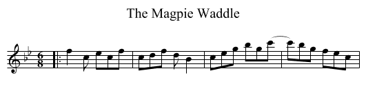 The Magpie Waddle - staff notation