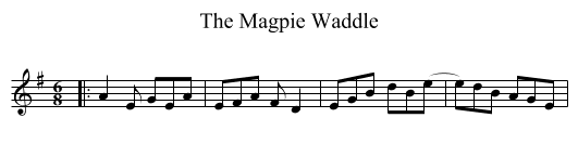 The Magpie Waddle - staff notation