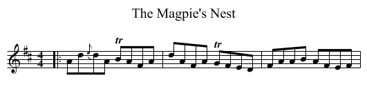 The Magpie's Nest - staff notation