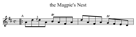 the Magpie's Nest - staff notation