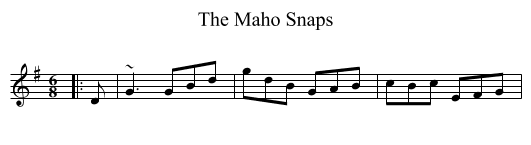 The Maho Snaps - staff notation