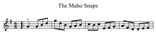 The Maho Snaps - staff notation