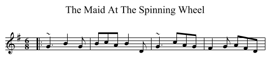 The Maid At The Spinning Wheel - staff notation