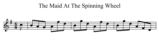 The Maid At The Spinning Wheel - staff notation