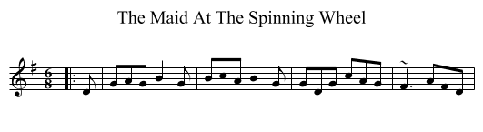 The Maid At The Spinning Wheel - staff notation