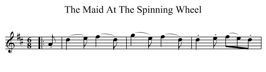 The Maid At The Spinning Wheel - staff notation