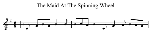 The Maid At The Spinning Wheel - staff notation