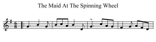 The Maid At The Spinning Wheel - staff notation