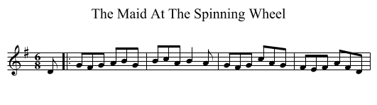 The Maid At The Spinning Wheel - staff notation
