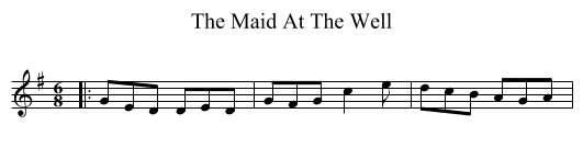 The Maid At The Well - staff notation
