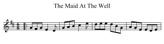 The Maid At The Well - staff notation