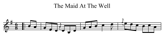 The Maid At The Well - staff notation